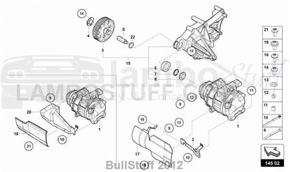 2016 Lamborghini AVENTADOR SV LP750-4 ROADSTER USA A/C COMPRESSOR (145.02.00)